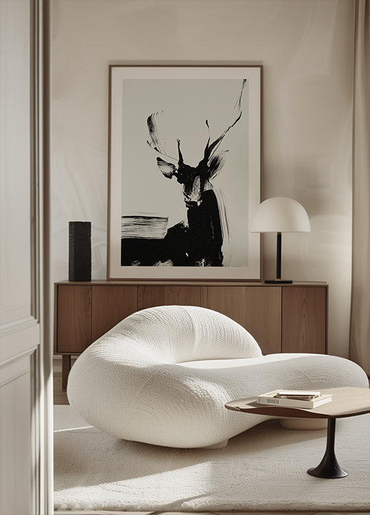 Pincelada De Ciervo En Póster