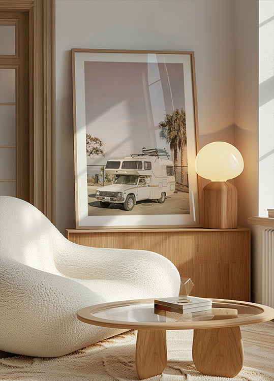 Camper vintage estacionado