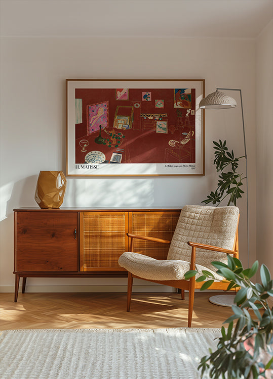 El estudio rojo de Henri Matisse Póster