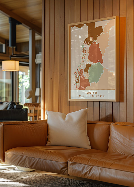 Mapas negros Tonos tierra 70 Póster