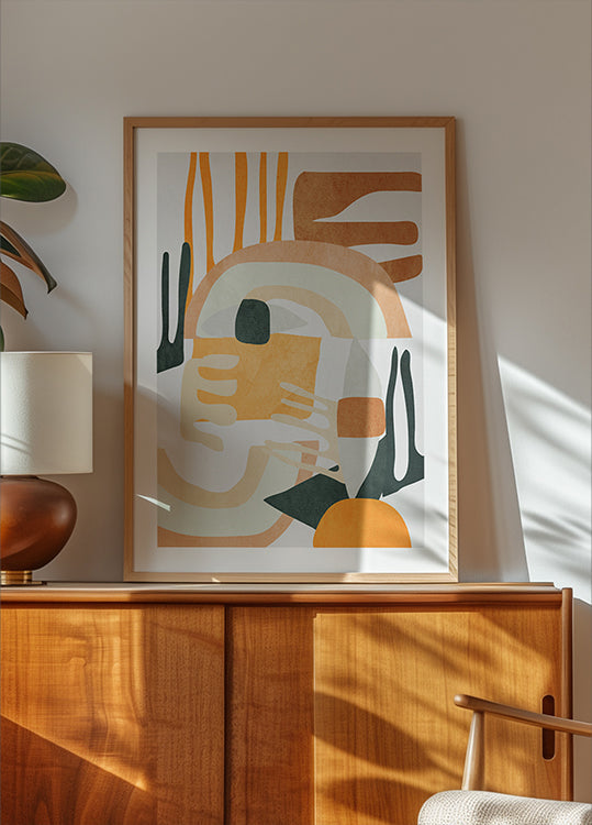 Póster Armonía abstracta de formas geométricas