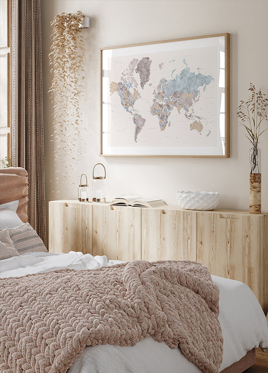 Mahler mapa mundial muy detallado con ciudades (NUEVO)