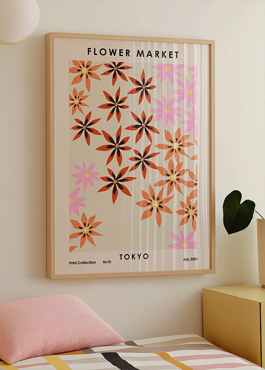Mercado de flores de Tokio Póster