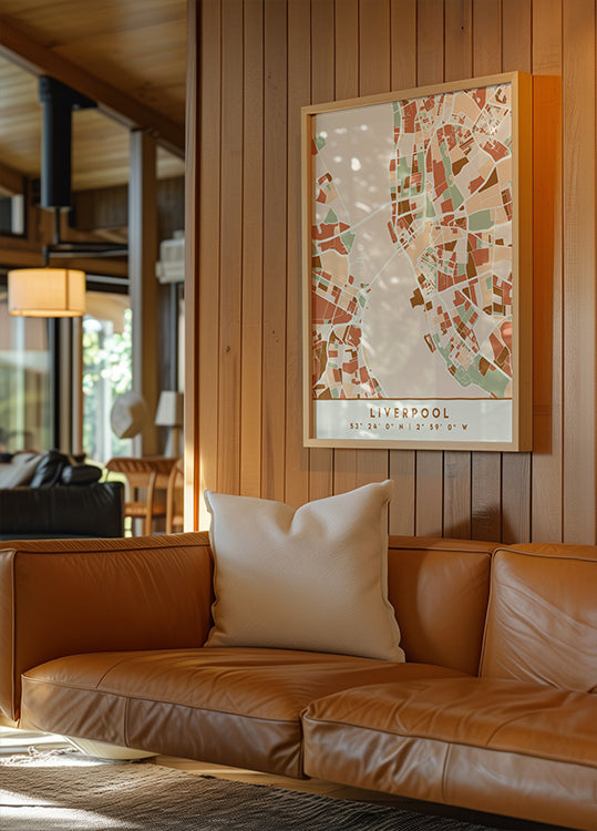 Mapas negros Tonos tierra 40 Póster