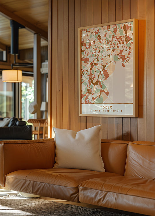 Mapas negros Tonos tierra 88 Póster