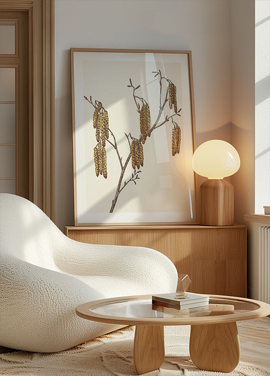 Hazel Alder (alnus regosa) de flores silvestres de América del Norte (1925) de Mary Vaux Walcott. Póster