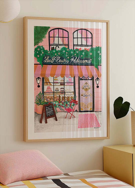 Póster Frente de la tienda de panadería