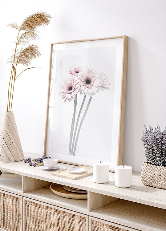 Flores rosadas Póster