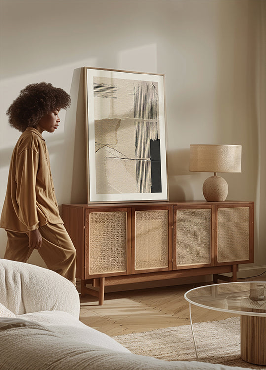 Póster abstracto de papel