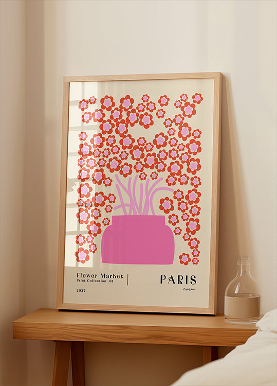 Mercado de las Flores. París Póster