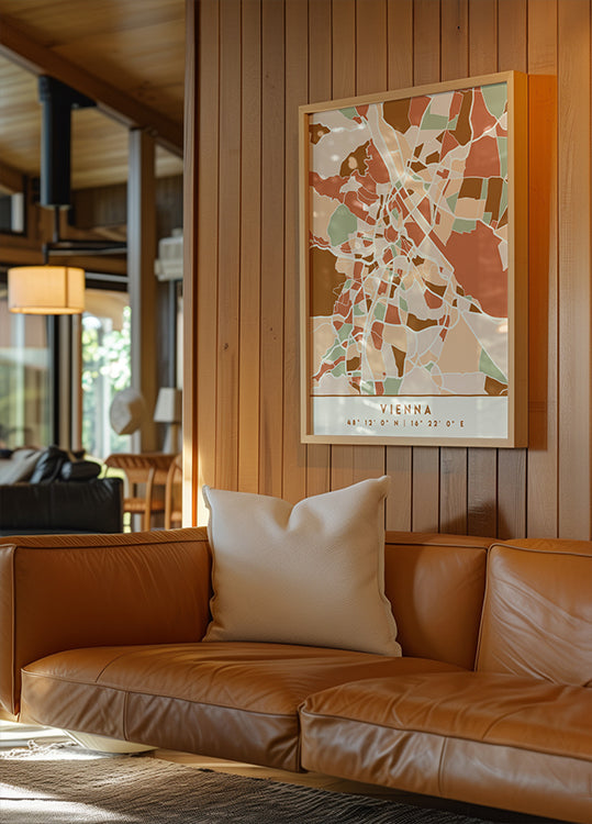 Black Maps Earth Tones 92 Plakat