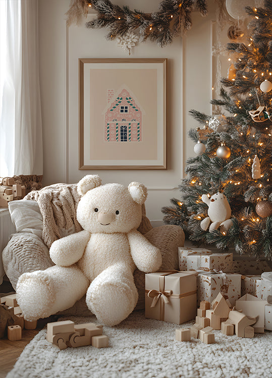 Póster Casa de pan de jengibre de Navidad