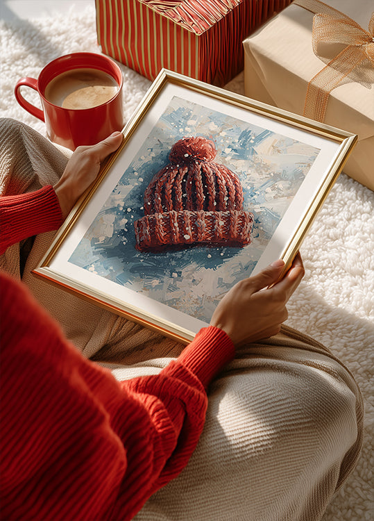 Mütze im Schnee Póster