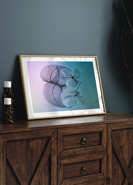 Historia de hojas y flores Póster