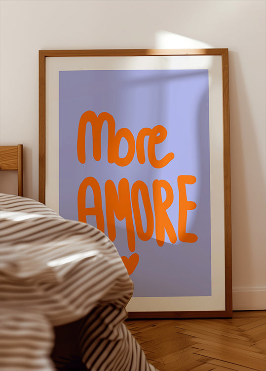 Tipografía atrevida en naranja vibrante Póster