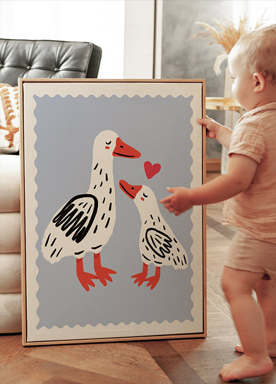 Madre pato y patito Póster