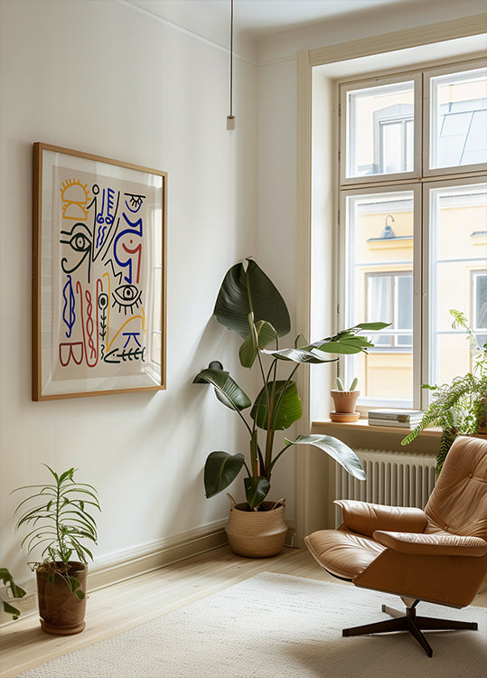 Símbolos místicos Póster