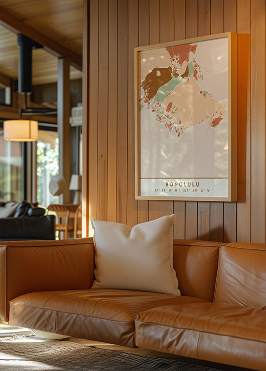 Mapas negros Tonos tierra 33 Póster