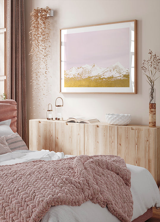 Montañas de oro Póster