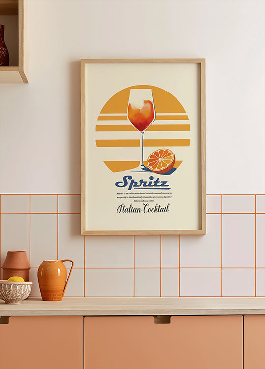 Estampado de verano Spritz Póster