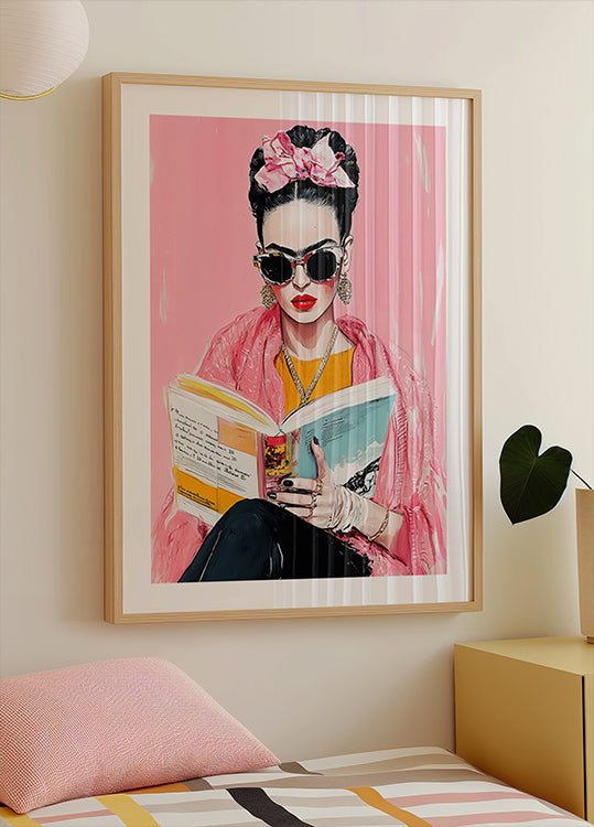 Libro de lectura de Frida Póster