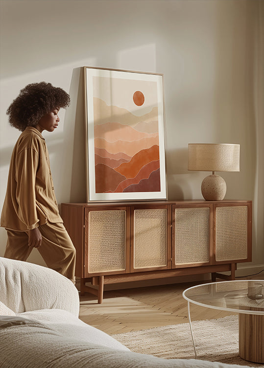 Salida del sol en el desierto