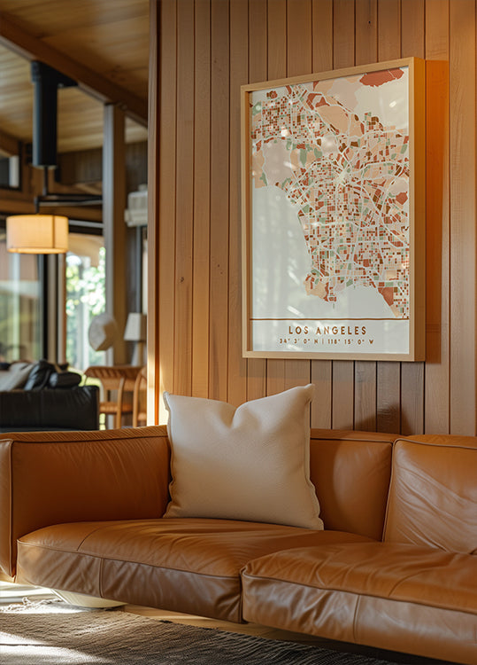 Mapas negros Tonos tierra 42 Póster