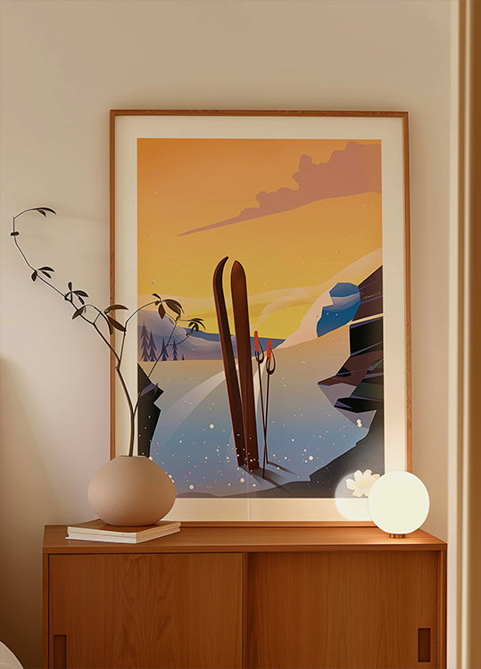 Póster Viaje de esquí