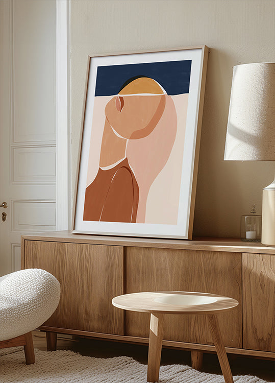 Media cara Medio sol Póster