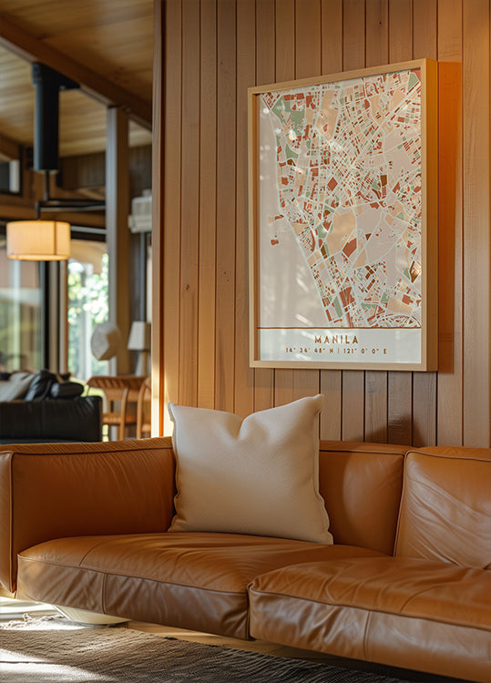 Mapas negros Tonos tierra 46 Póster