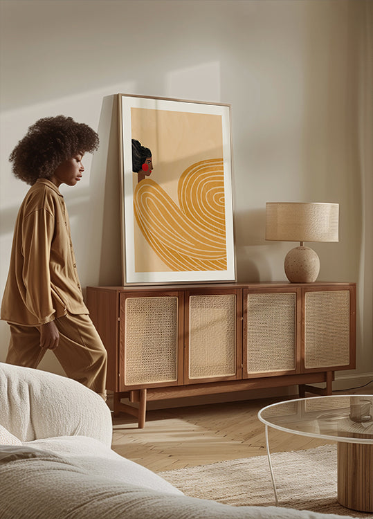 La mujer de las rayas amarillas Póster