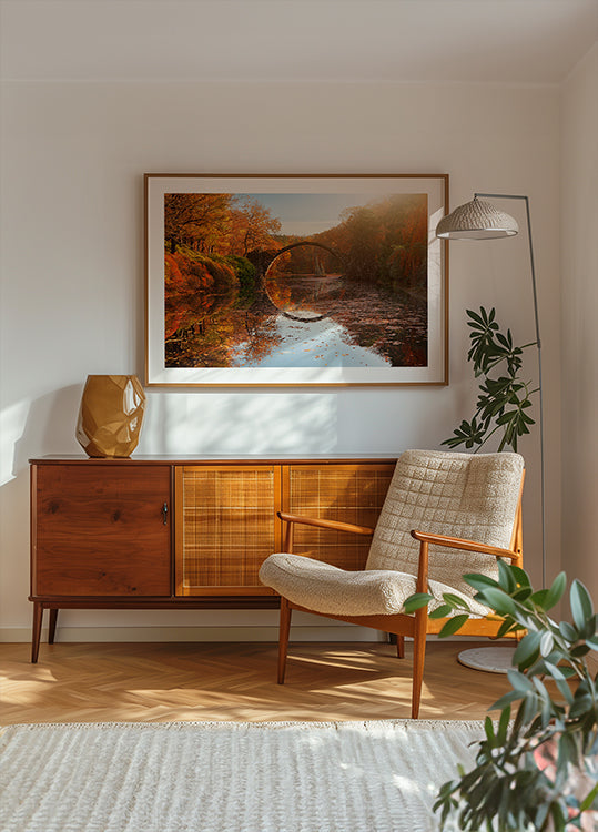 Póster Otoño lago