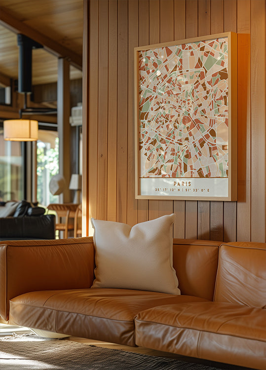 Mapas negros Tonos tierra 64 Póster