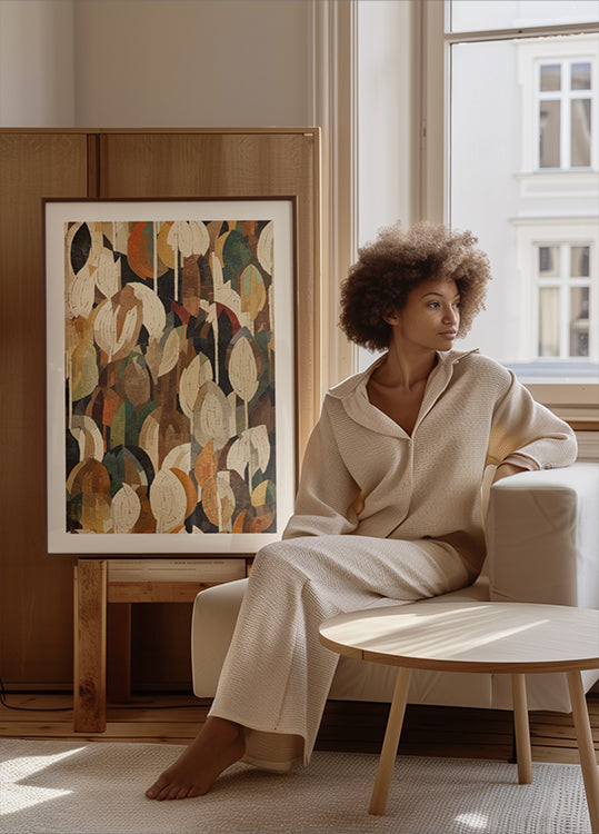 Vibrancia del bosque mosaico Póster