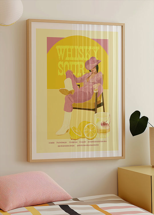 Jlr Whiskysour Copia Rosa Póster