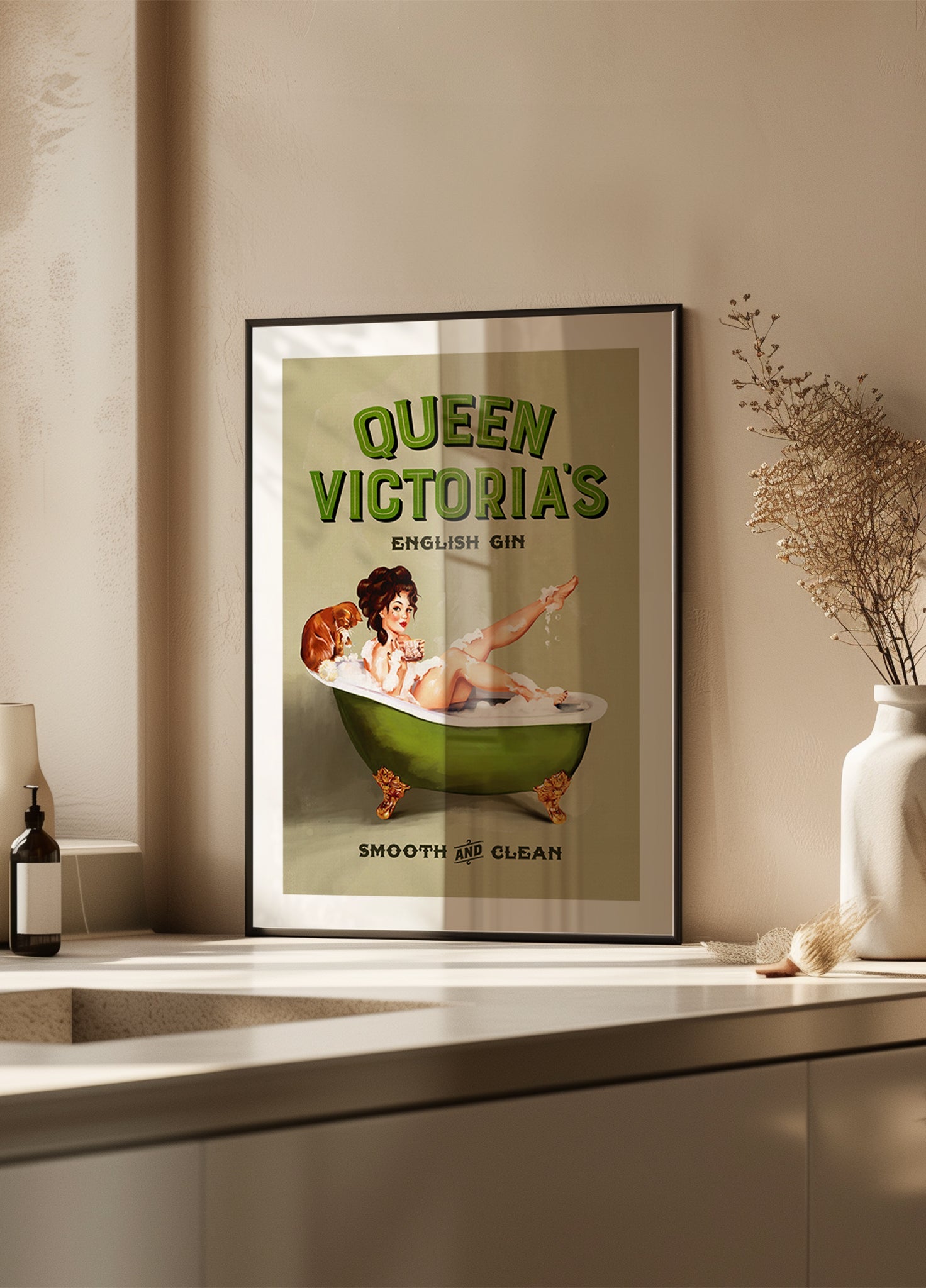 Chica pinup del baño de ginebra inglesa Queen Victoria