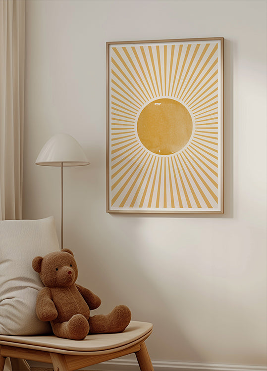 Explosión de amanecer radiante Póster