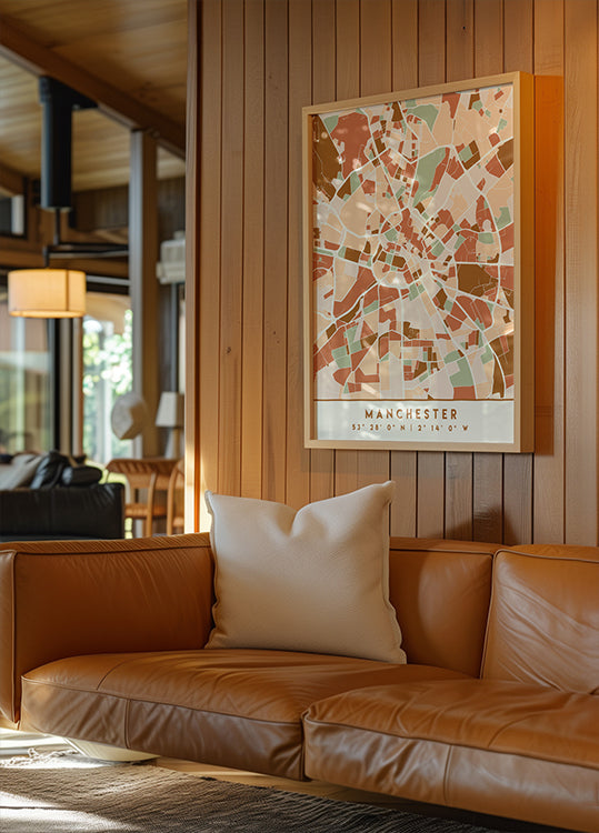 Mapas negros Tonos tierra 45 Póster