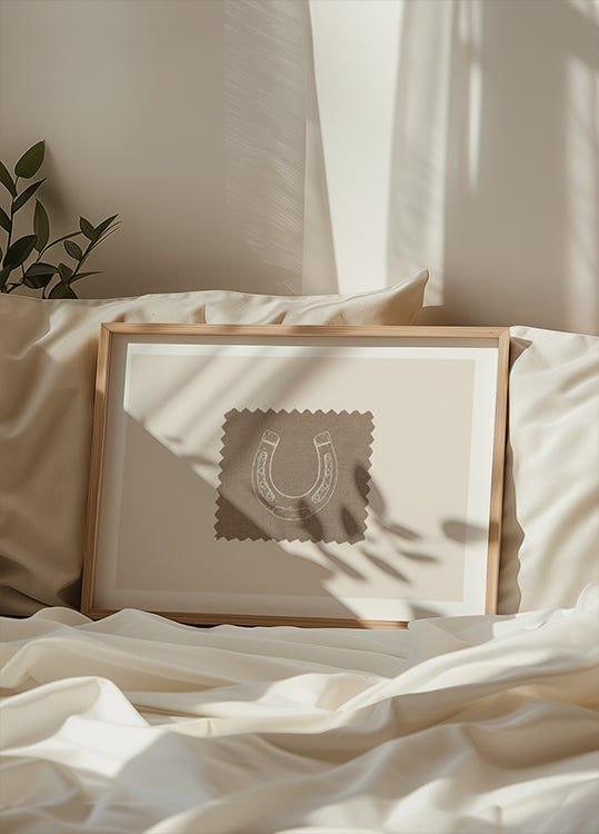 Póster Rústico de lino de herradura.