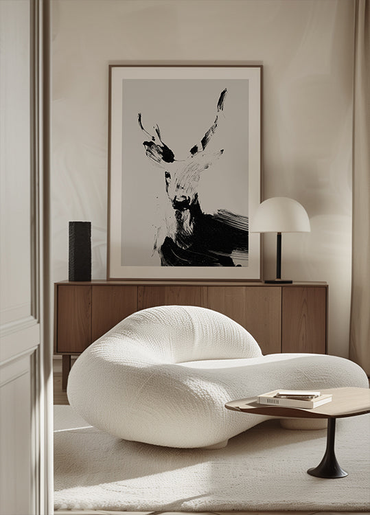 Ciervo Pincelada II Póster