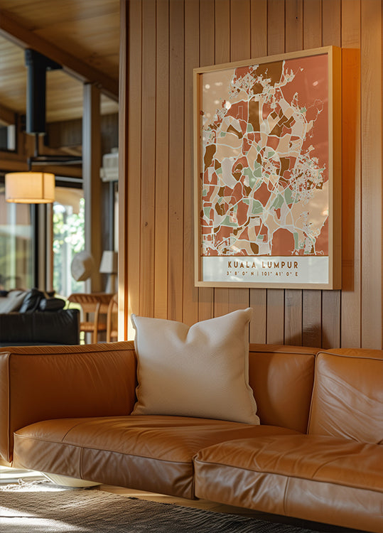 Mapas negros Tonos tierra 37 Póster