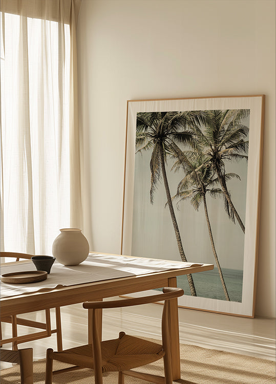 Palmeras brisa del océano Póster