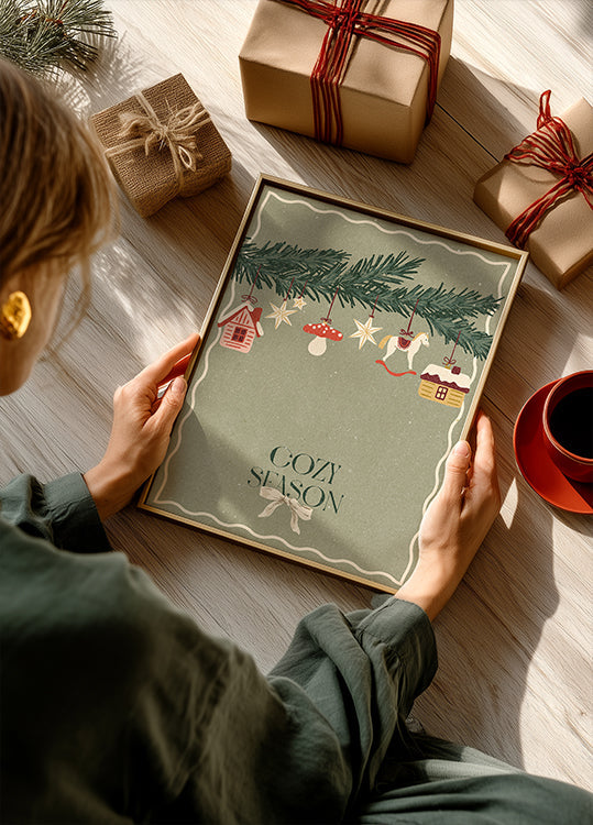 Póster Juguetes en el árbol de Navidad