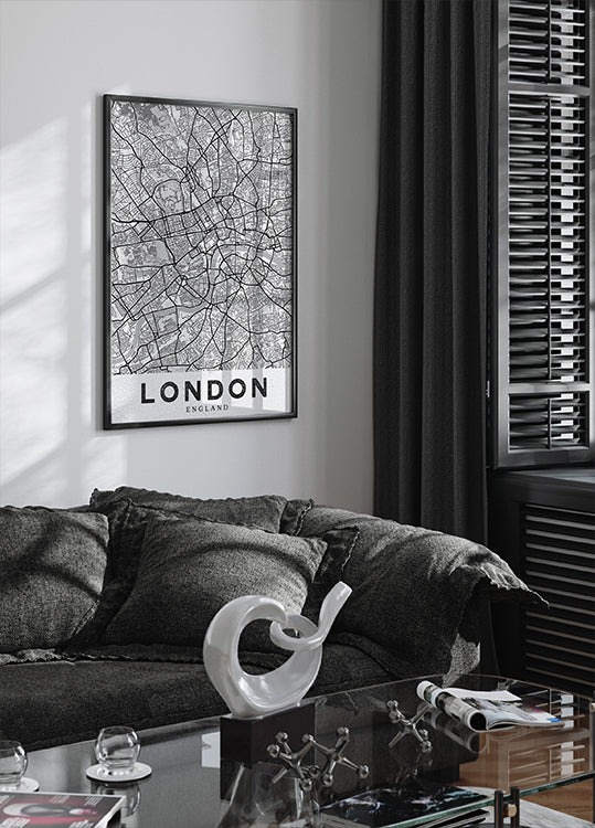 Londres blanco Póster