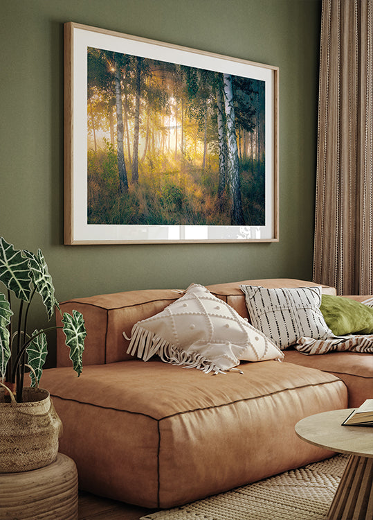 Póster Oro en el bosque