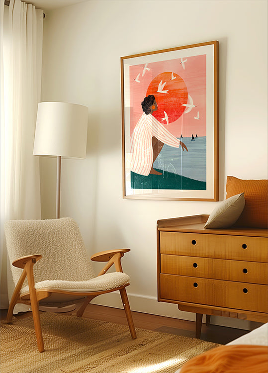 Puesta de sol por mi cuenta Póster