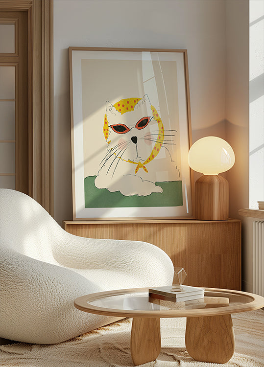 Bolso felino elegante Póster