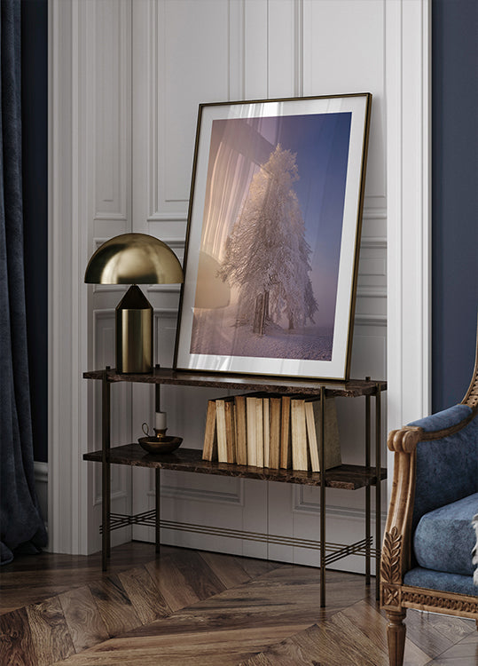 poesía de invierno a la luz de la mañana Póster