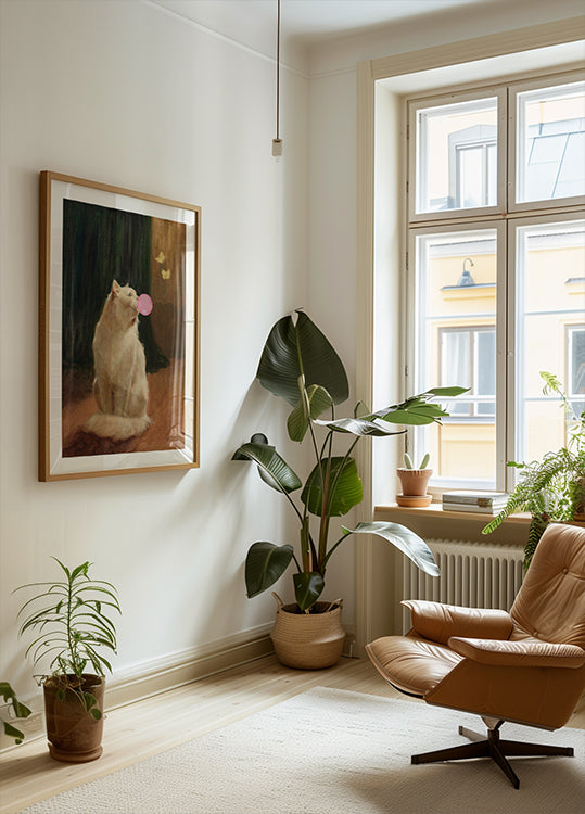 Chicle y gato Póster