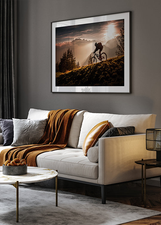 Póster Hora dorada en bicicleta